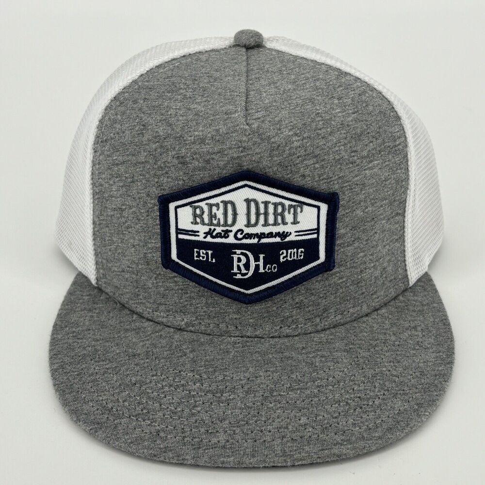 Red Dirt Hat Co Heather Gray & White 5 Panel SnapBack Hat + Big City Patch